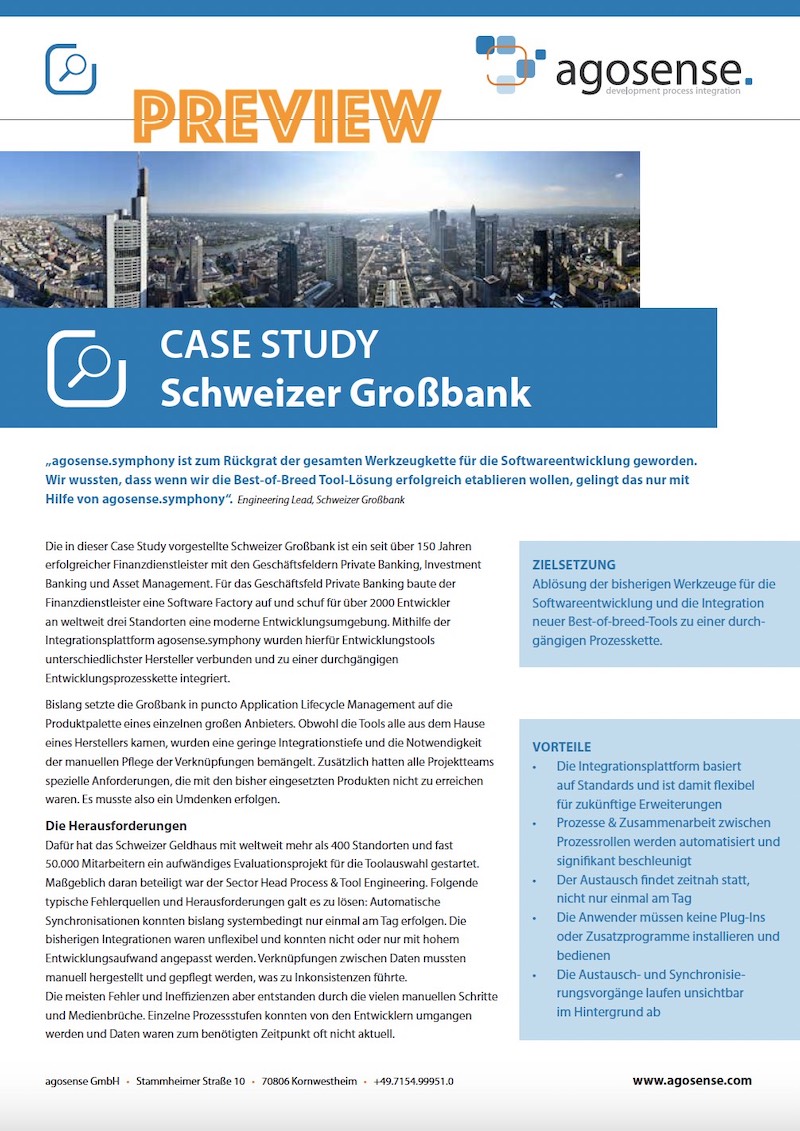 Vorschau Case Study Schweizer Bank Vorschau Case Study Schweizer Bank