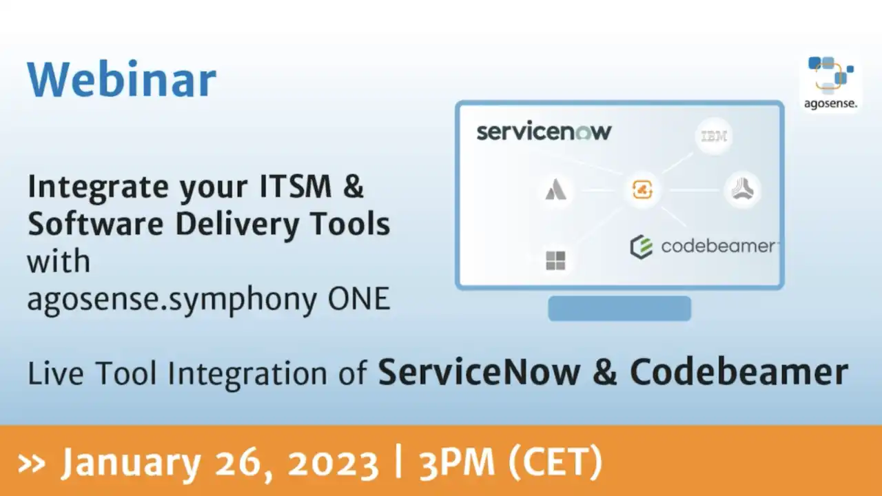 Integration of Codebeamer and ServiceNow via Codebeamer Connector with agosense.symphony